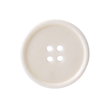 11.5-28mm Bottoni in Osso Off-White a Quattro Fori con Bordo Sottile 40 Pezzi