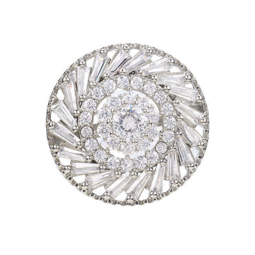 19mm Rhinestone Zircon Crystal Round Metal Button for Women's Skirts 2pcs - Lots of Buttons