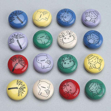 11mm Resin Colorful Cartoon Buttons Perfect for Children's DIY and Clothing 120 Pack - Lots of Buttons