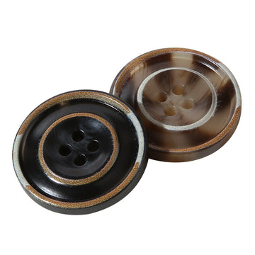 15/18/20/23/25mm Rund Fyrhåls Resin Polerad Kant Knappar 50st
