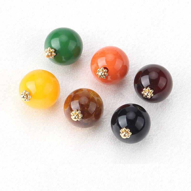 13mm Harpiksperleknapper med Blomstebund til Kinesiske Silke Cheongsam Skjorter 12 stk