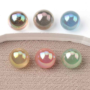 10mm 6-Color Resin Mushroom Buttons for Women's Retro Shirts, Cardigans 30 Pack - Lots of Buttons