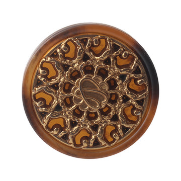 17,5/22,5/25mm Kaffe Färgad Skaft Resin Metall Kombinerade Knappar 15 Pack