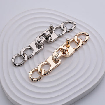 Trendy Chain-Shaped Rotating Metal Lock Buckle Hook 2pcs - Lots of Buttons
