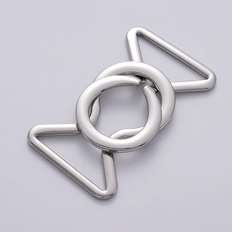 Chinese Style Waist Adjusting Decorative Metal Coat Belt Buckle 2pcs - Lots of Buttons