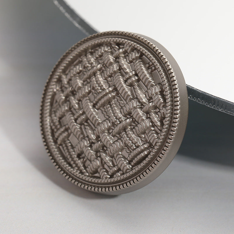 British Retro Zinc Alloy Button with Linen Rope Check 10pcs - Lots of Buttons