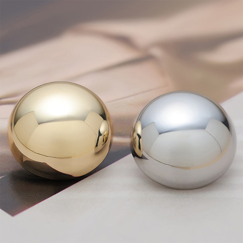 Gold Silver Glossy Hollow Mushroom-Shaped Metal Shank Button 6pcs - Lots of Buttons