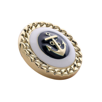British Fashion Anchor Oil Hand Sewn Metal Button 10pcs - Lots of Buttons