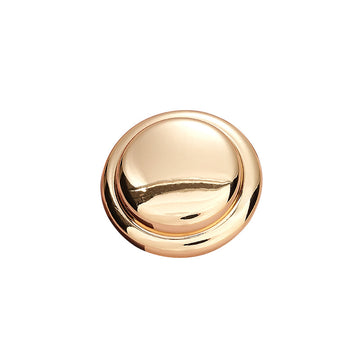 Hollow-Backed Golden Silver Round Hat-Shaped Metal Button 5pcs - Lots of Buttons