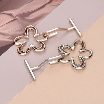 Flower-Shaped Metal Pair Decorative Hook Buckle 3pcs - Lots of Buttons