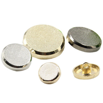 Botones de metal recubiertos de oro, plata y metal de pistola de 12-28 mm, paquete de 75