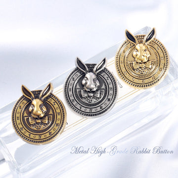 18-23mm Vintage Guld Silver Brons Kaninhuvud Metall Knappar 15 Pack