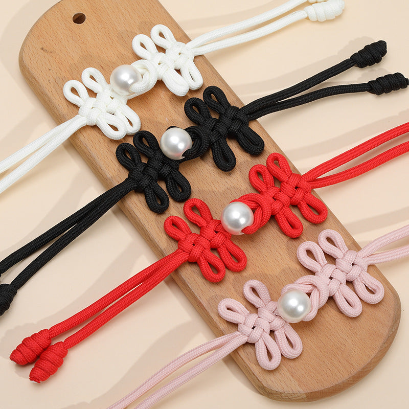 30cm Long Linen Chinese Knot Button, Handmade Frog Closure 4pcs - Lots of Buttons
