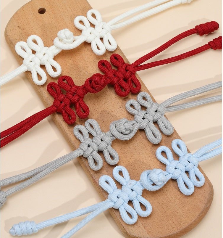 30cm Long Linen Chinese Knot Button, Handmade Frog Closure 4pcs - Lots of Buttons