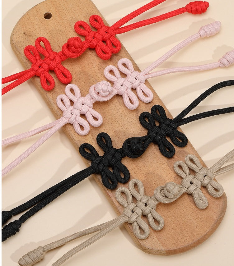 30cm Long Linen Chinese Knot Button, Handmade Frog Closure 4pcs - Lots of Buttons