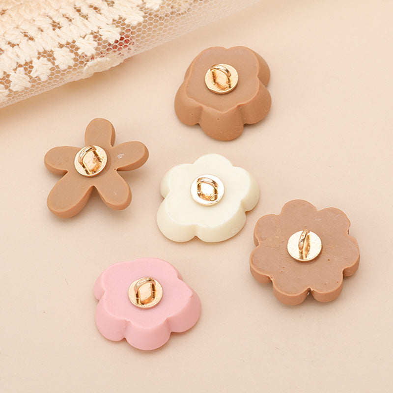15 Style Colorful Flower Resin Buttons for Children's Sweaters 75 Pack - Lots of Buttons
