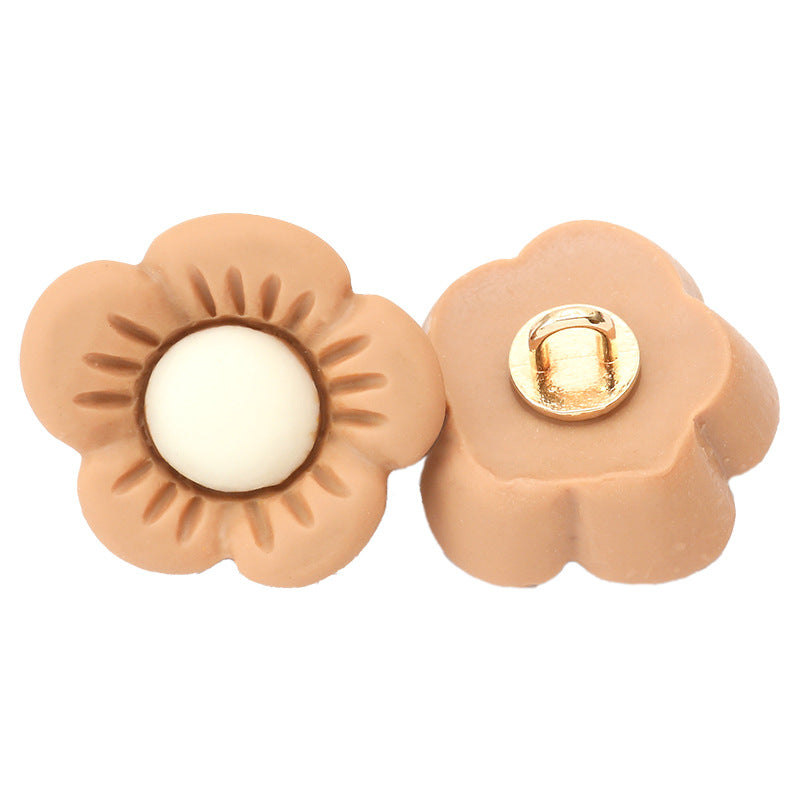 15 Style Colorful Flower Resin Buttons for Children's Sweaters 75 Pack - Lots of Buttons