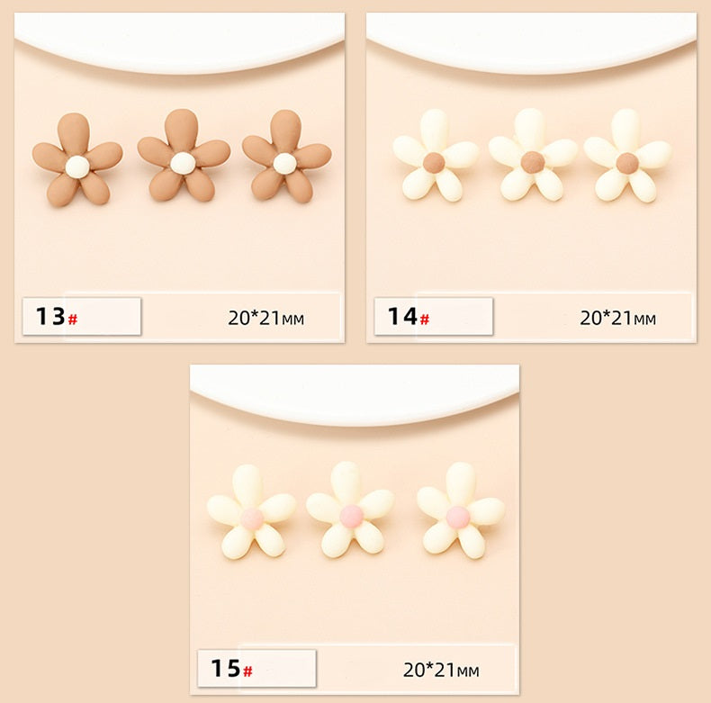 15 Style Colorful Flower Resin Buttons for Children's Sweaters 75 Pack - Lots of Buttons