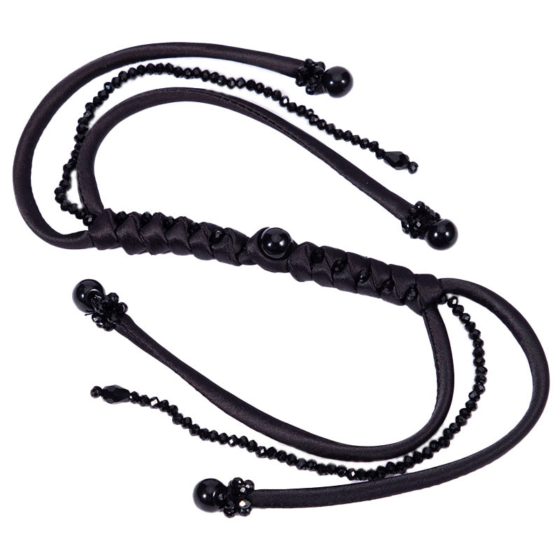 40cm Long Snake Knot Crystal Braid Frog Chinese Knot Button 4pcs - Lots of Buttons