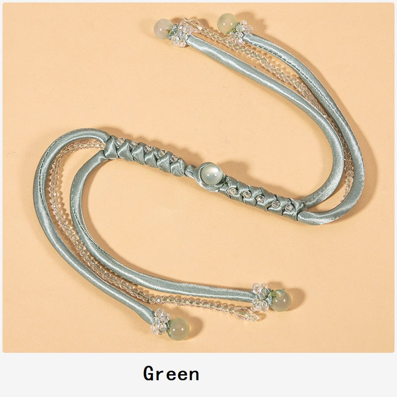 40cm Long Snake Knot Crystal Braid Frog Chinese Knot Button 4pcs - Lots of Buttons