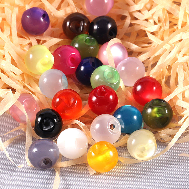 250pcs Colorful Resin Round Chinese Cheongsam Pearl Buttons - Lots of Buttons