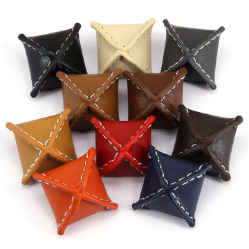 Rhombus Genuine Leather Buttons for Women's Cashmere Coats 10 Pack - Lots of Buttons