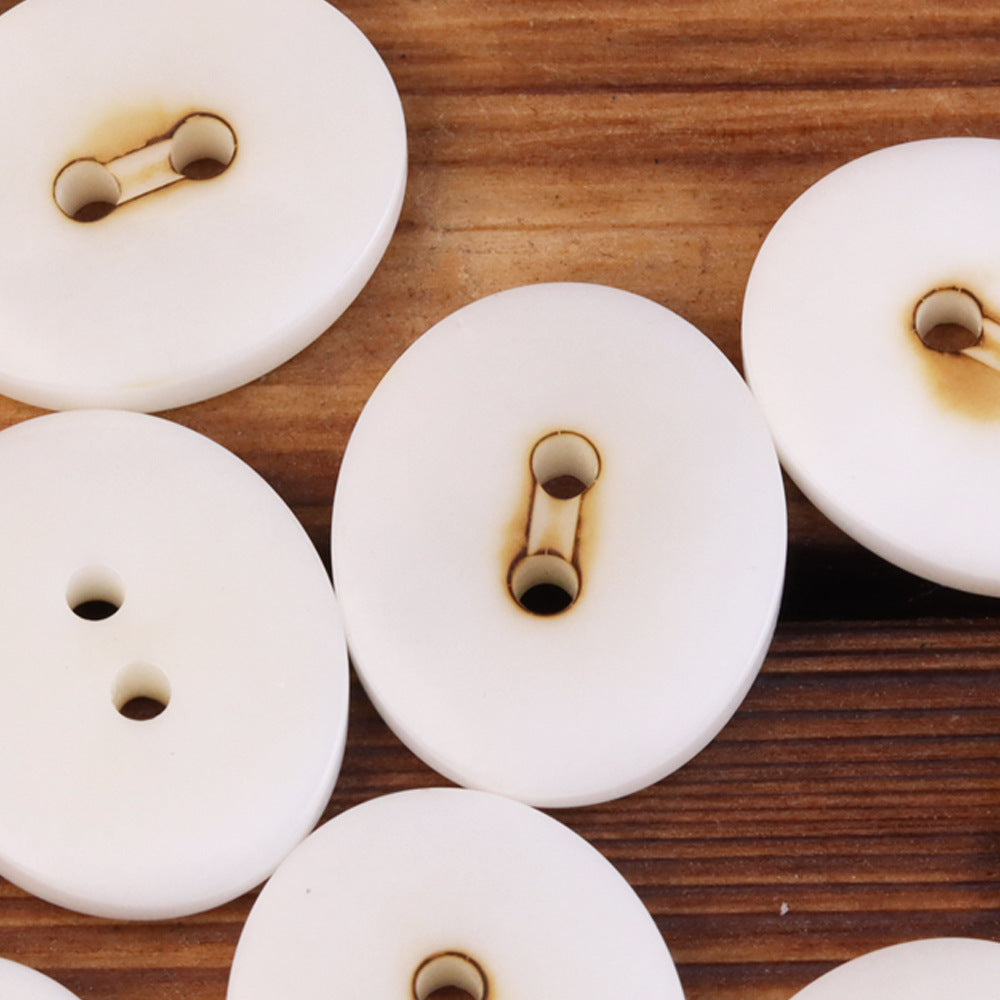 Oval Two-Eye Natural Fruit Buttons for Kids' Clothing 20 Pack - Lots of Buttons