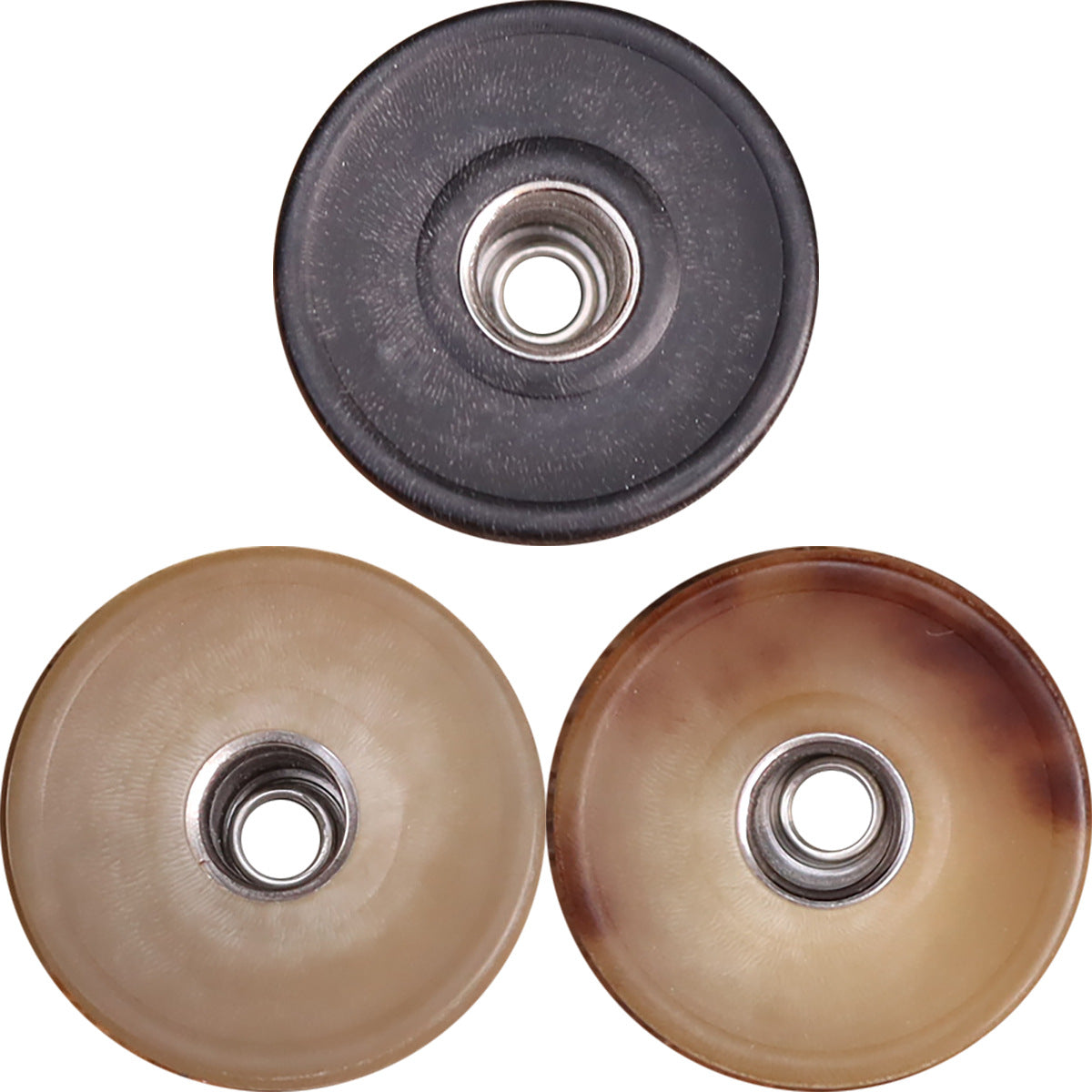 18mm Mat Højkvalitets Ægte Horn Nitte Knappestuds 2 stk