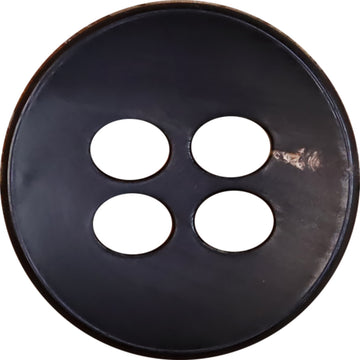 25MM Bottoni in corno nero a quattro fori con grande occhio 20pz