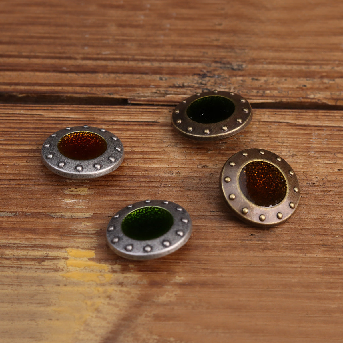 11.5mm/20mm Retro Palads Stil Metal Håndsyede Knapper 20 Pakke