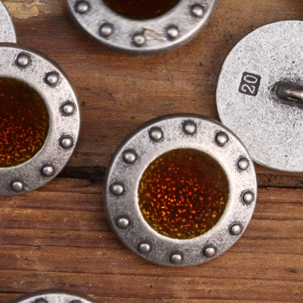 11.5mm/20mm Retro Palads Stil Metal Håndsyede Knapper 20 Pakke