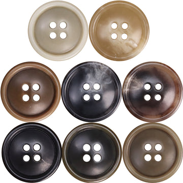 Black Khaki Beige Urea Buttons for Men's Jackets 30 Pack - Lots of Buttons