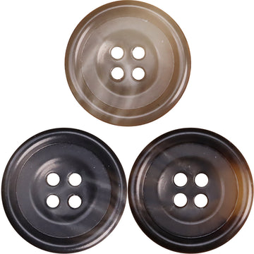 Retro Khaki Black Gray Coffee Urea Buttons for Men's Jackets 30 Pack - Lots of Buttons