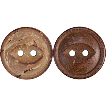 Botones de Ojo de Pez de Concha de Coco Natural 14-32L Textura Moteada Paquete de 40