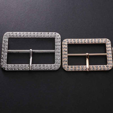 Alloy Crystal-Studded Square Buckles Belt Adjusters 10 Pack(2 Colors)