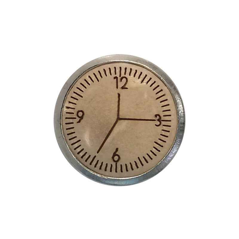 11.5mm Clock & Coconut Metal Shank Buttons with Silver Base 30PCS