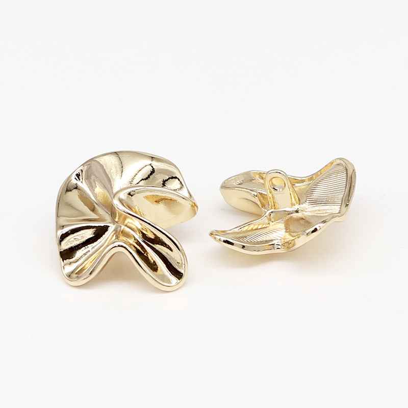 Architectural Shank Buttons Uneven Geometric Floral 48pcs