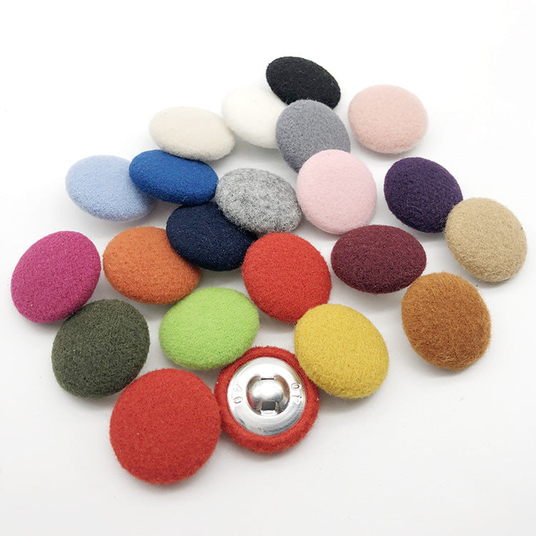 28mm kulaté knoflíky potažené látkou pro dámské kašmírové kabáty 20 ks