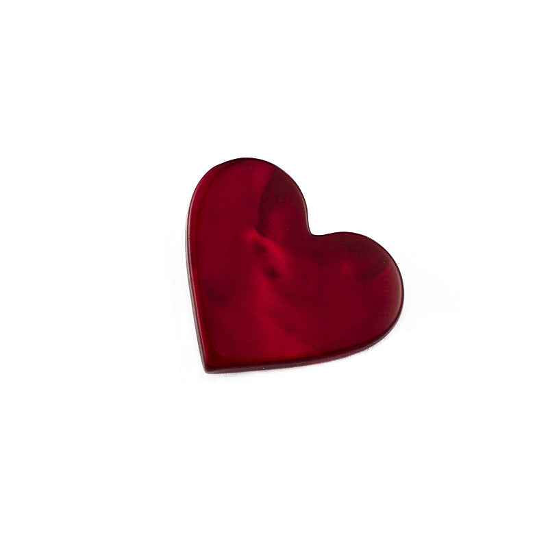 17mm 23mm Classic Black White Flat Heart Buttons with Metal Shank 30pcs