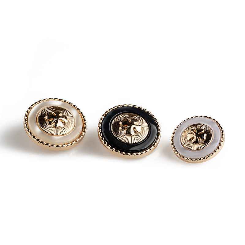 Lucky Four-Leaf Clover Resin Metal Shank Buttons for Women's Blazers 30pcs
