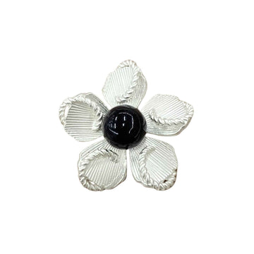 30mm 3D Flower Pearl-Like Metal Shank Buttons 10pcs