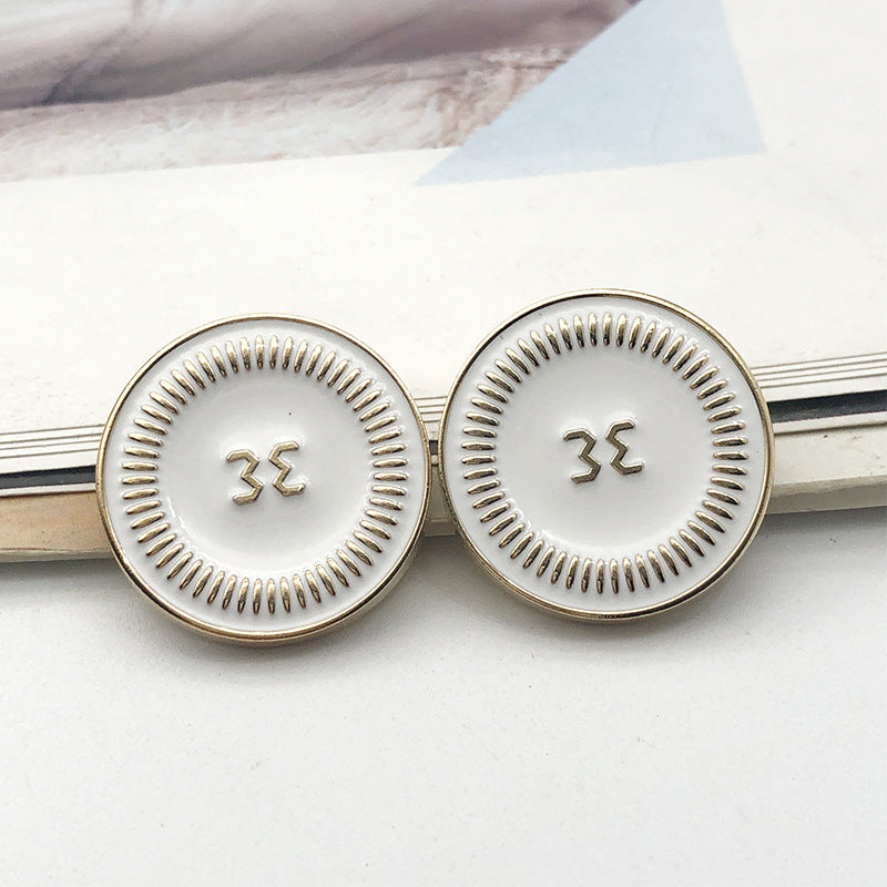 18mm Guld Runde Metal Skaft Knapper 12stk