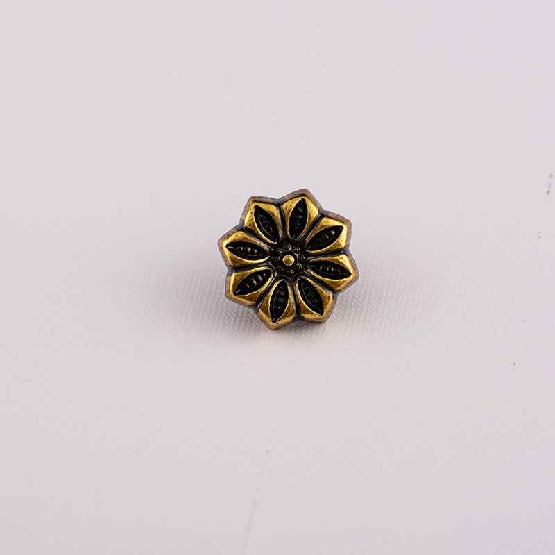 10mm Chinese Style Antique Bronze Zinc Alloy Shirt Buttons - 70pcs