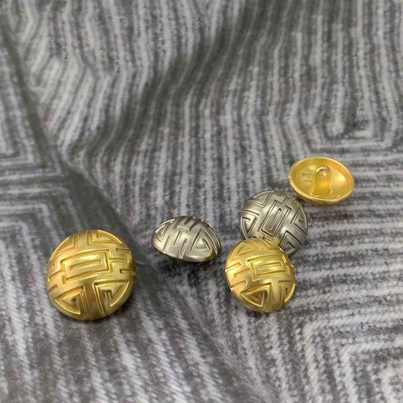 Chinese Mushroom Buttons with Cloud/Happiness/Longevity Symbols 48 Pack