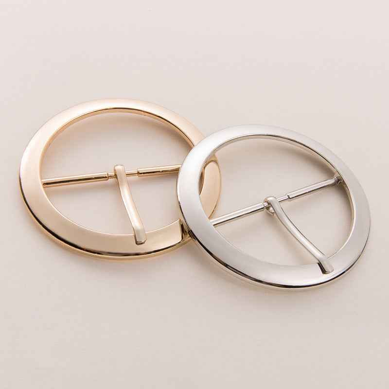 62mm Gold Silver Oversized Thickened Round Belt Buckle 20 Pack