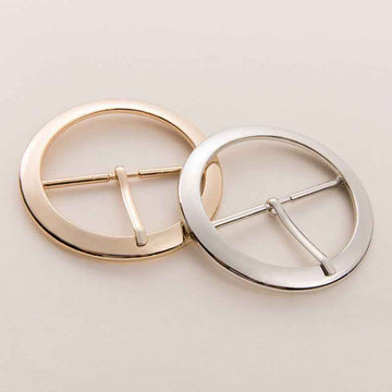 62mm Gold Silver Oversized Thickened Round Belt Buckle 20 Pack