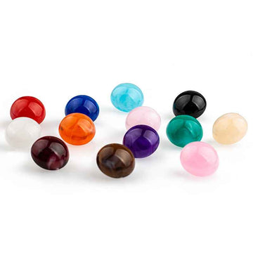 12mm Acrylic Colorful Mushroom Buttons with Shank - 240pcs