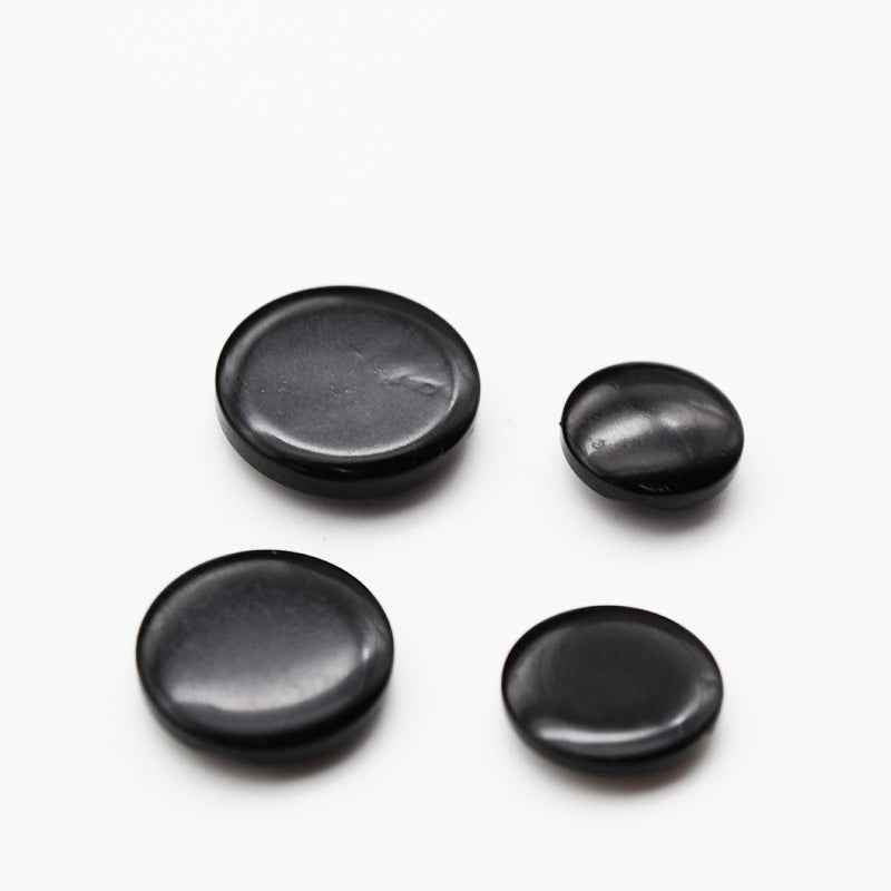 13-20mm Black Round Hidden Hole Resin Buttons 100pcs