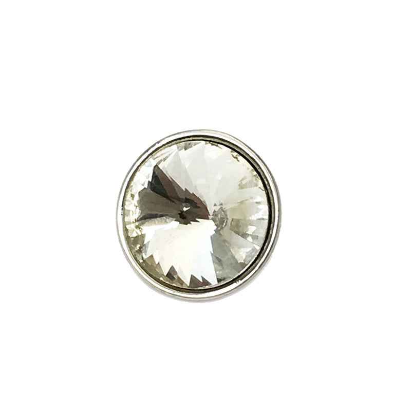 10-20mm Gold/Silver Round Metal Buttons with Cone Rhinestones 20-Pack