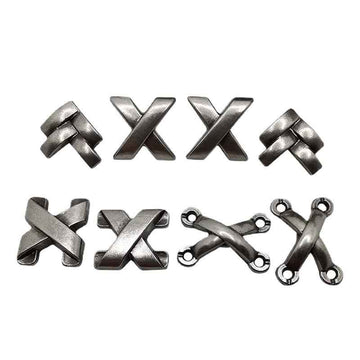 Vintage X-Shaped Punk Belt Studs – DIY Alloy Rivets 30 Pack(3 Styles)